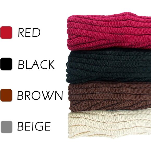 Women's Brown Winter Knitted Loose Style Soft Comfortable Warm Skiing Beanies - Picture 7 of 9